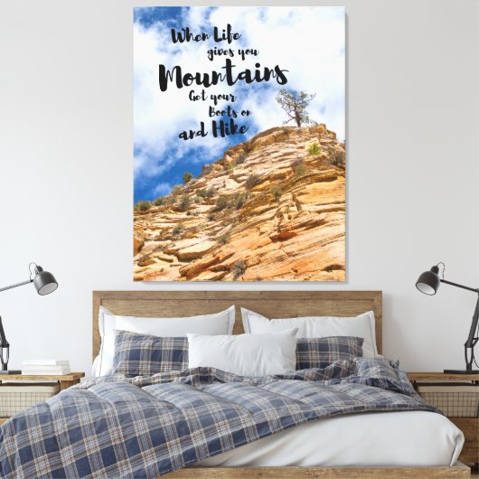 Hiking Adventure Canvas Afdruk (Insitu (Slaapkamer))