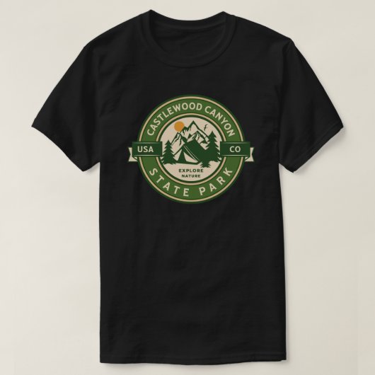 Hiking Adventure Castlewood Canyon State Park Colo T-shirt (Design voorkant)