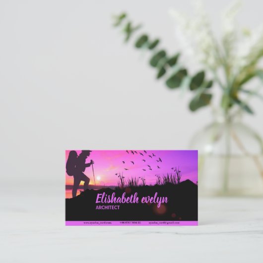 Hiking Adventure Visitekaartje (Staand voorkant)