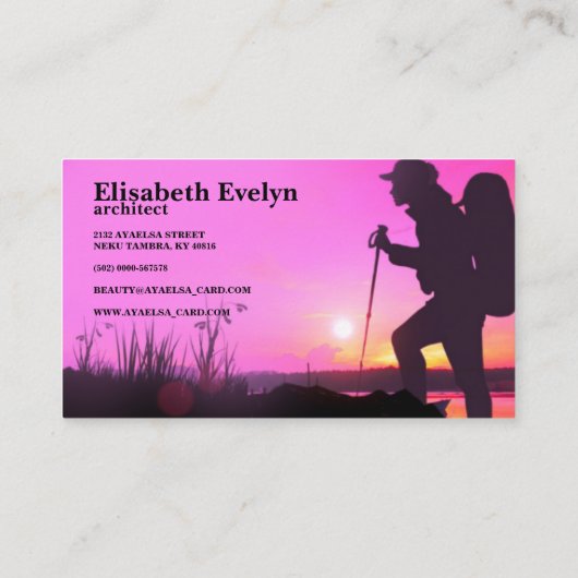 Hiking Adventure Visitekaartje (Achterkant)