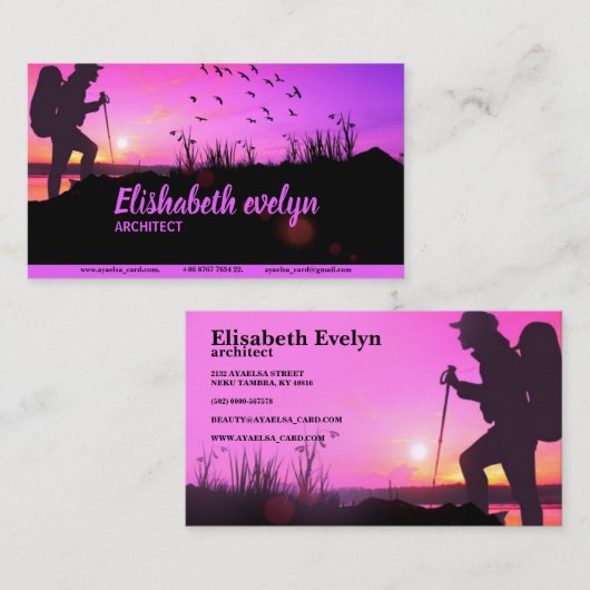 Hiking Adventure Visitekaartje (Voorkant / Achterkant)