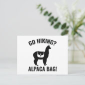 Hiking? Alpaca Bag! Briefkaart (Staand voorkant)
