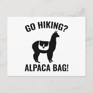Hiking? Alpaca Bag! Briefkaart