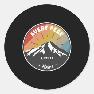 Hiking Avery Peak Maine Ronde Sticker