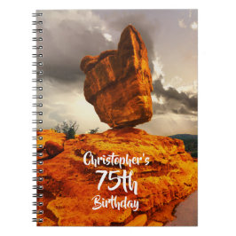 Hiking Balanced Rock Birthday Party Guest Book Notitieboek