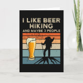 Hiking Beer Hiker Gift Kaart (Voorkant)