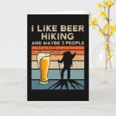 Hiking Beer Hiker Gift Kaart (Gele Bloem)