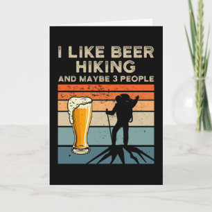 Hiking Beer Hiker Gift Kaart