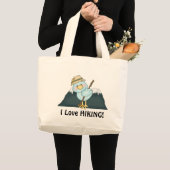 Hiking Bird cartoon canvas tas (Voorkant (product))