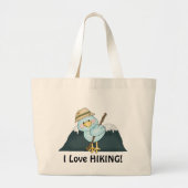 Hiking Bird cartoon canvas tas (Voorkant)