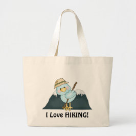 Hiking Bird cartoon canvas tas