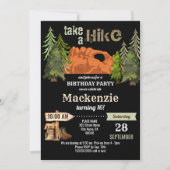 Hiking Birthday Party Invitation Kaart (Voorkant)