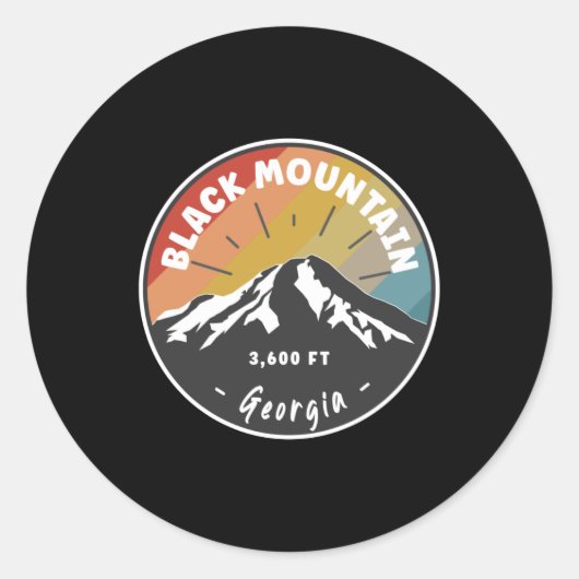 Hiking Black Mountain Georgia Ronde Sticker (Voorkant)