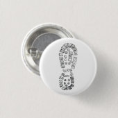Hiking Boot (logo) van HighlandHiker Ronde Button 3,2 Cm (Voorkant /achterkant)