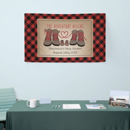 Hiking Boots Adventure Buffalo Plays Baby shower Spandoek (Beurs)