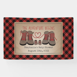 Hiking Boots Adventure Buffalo Plays Baby shower Spandoek