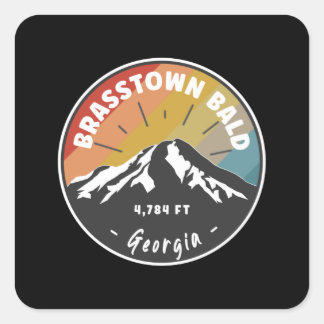 Hiking Brasstown Bald Georgia Vierkante Sticker