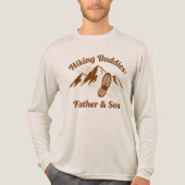 Hiking Buddies Father Son Mountain Adventure Tri-Blend Shirt (Voorkant volledig)
