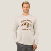 Hiking Buddies Father Son Mountain Adventure Tri-Blend Shirt (Voorkant)