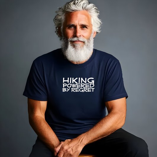 Hiking camping humor black t-shirt