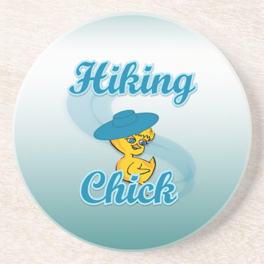 Hiking Chick 3 Zandsteen Onderzetter (Voorkant)