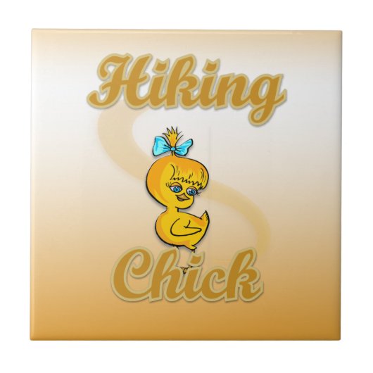 Hiking Chick Tegeltje (Voorkant)