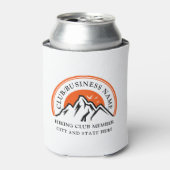 Hiking Club Logo Bedrijfsnaam Bedrijf Swag Blikjeskoeler (Blikje Voorkant)