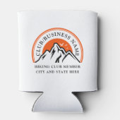Hiking Club Logo Bedrijfsnaam Bedrijf Swag Blikjeskoeler (Achterkant)