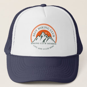 Hiking Club Logo Business Medewerkers Custom Trucker Pet