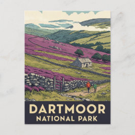 Hiking Dartmoor National Park Travel Briefkaart