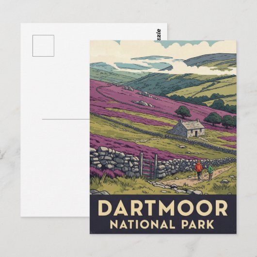 Hiking Dartmoor National Park Travel Briefkaart (Voorkant / Achterkant)