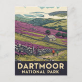 Hiking Dartmoor National Park Travel Briefkaart (Voorkant)