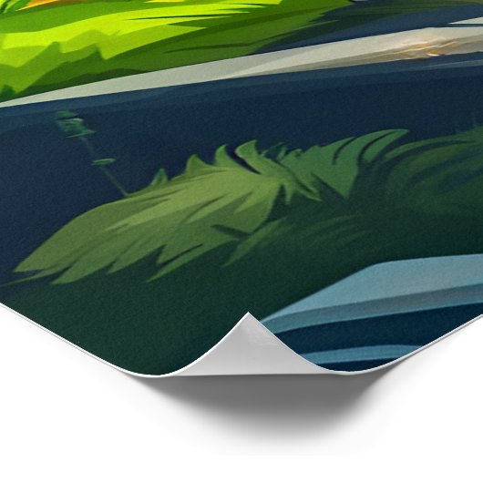 Hiking Digital Art Design Poster (Hoek)