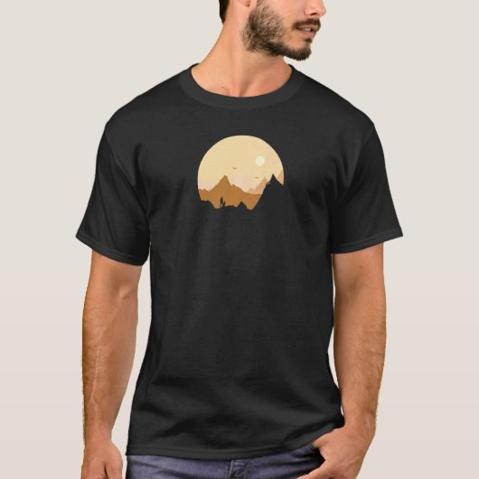 Hiking Dog Mountains German Shepherd T-shirt (Voorkant)