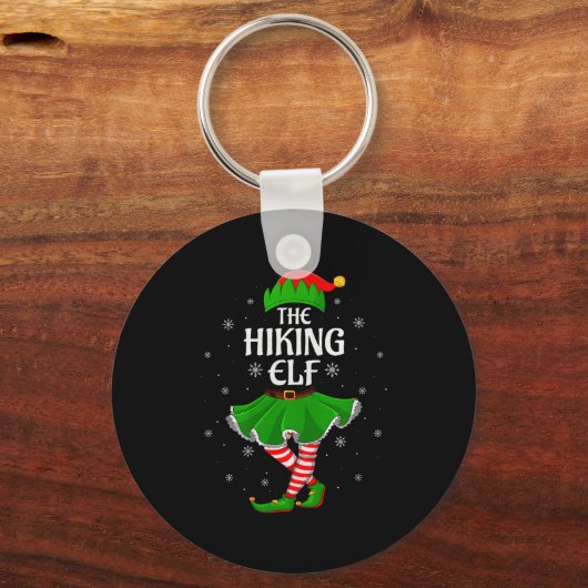 Hiking Elf Christmas Family Girls Women Elf Squad  Sleutelhanger (Voorkant)