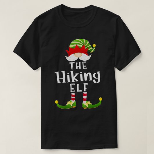 Hiking Elf Group Kerstmis Funny Pajama Party T-shirt (Design voorkant)