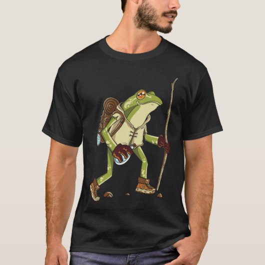 Hiking Frog Animal t  T-shirt (Voorkant)