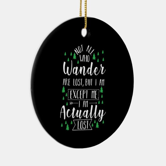 Hiking Funny Gezegde Keramisch Ornament (Rechts)