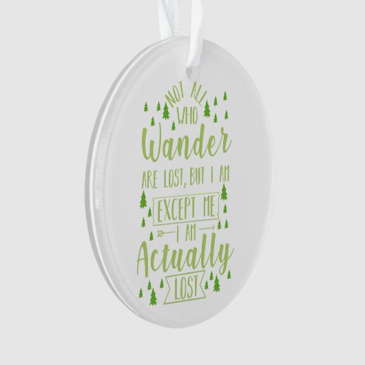 Hiking Funny Gezegde Ornament (voorkant)