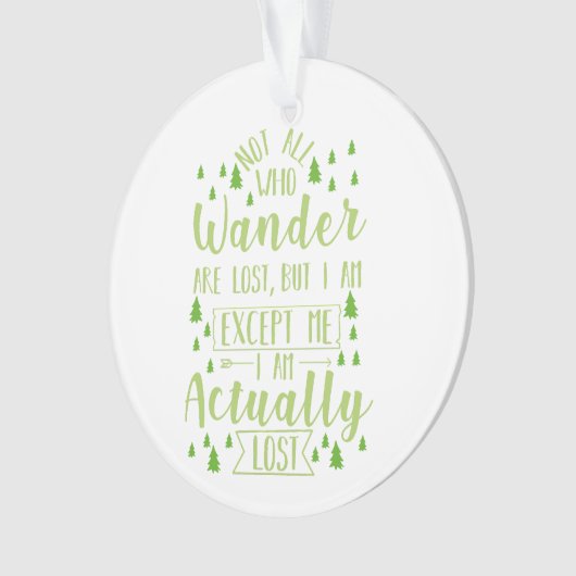 Hiking Funny Gezegde Ornament (voorkant)