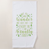 Hiking Funny Gezegde Strandlaken (Voorkant)