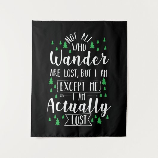 Hiking Funny Gezegde Wandkleed (Voorkant)