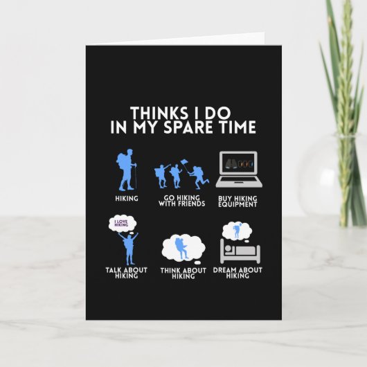 Hiking Funny Hike Camping Mountains Hiker gift Kaart (Voorkant)