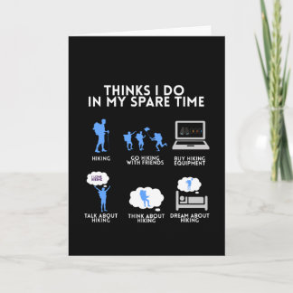 Hiking Funny Hike Camping Mountains Hiker gift Kaart