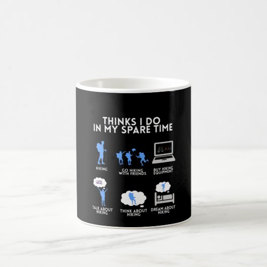 Hiking Funny Hike Camping Mountains Hiker gift Koffiemok (Center)