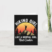 Hiking Girl Like A Normal Girl But Cooler Funny Hi Kaart (Voorkant)