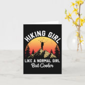 Hiking Girl Like A Normal Girl But Cooler Funny Hi Kaart (Gele Bloem)