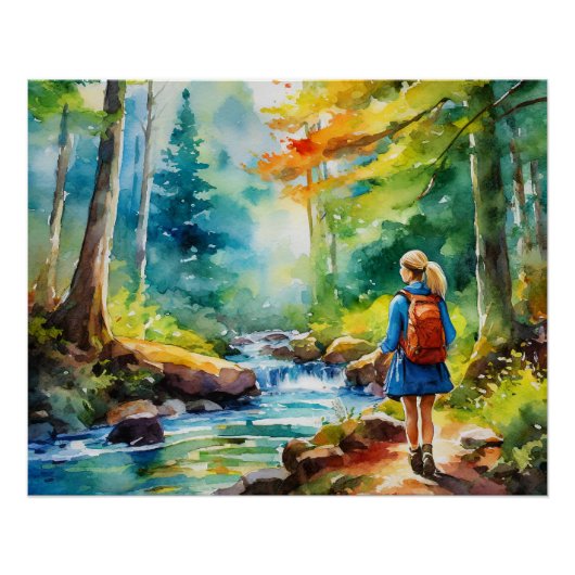Hiking Girl Perfect Poster (Voorkant)
