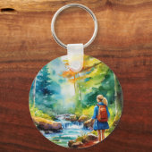 Hiking Girl Sleutelhanger (Achterkant)