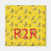 Hiking Grand Canyon AZ Yellow Red R2R Magneet (Voorkant)